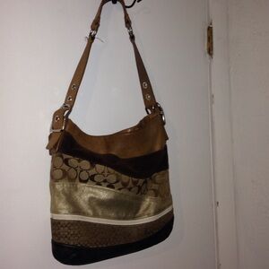 Coach Multicolor Patchwork Shoulder Bag